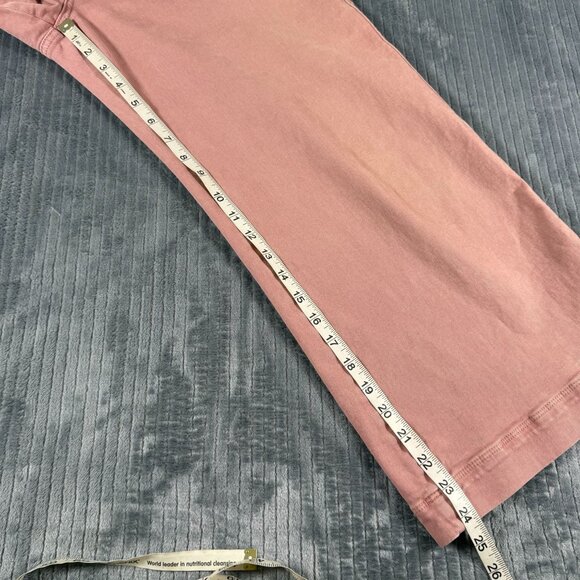 Paige Anessa High Rise WIde Leg Rose Blush Womens 29 Petite Pink Button Fly - Picture 10 of 11